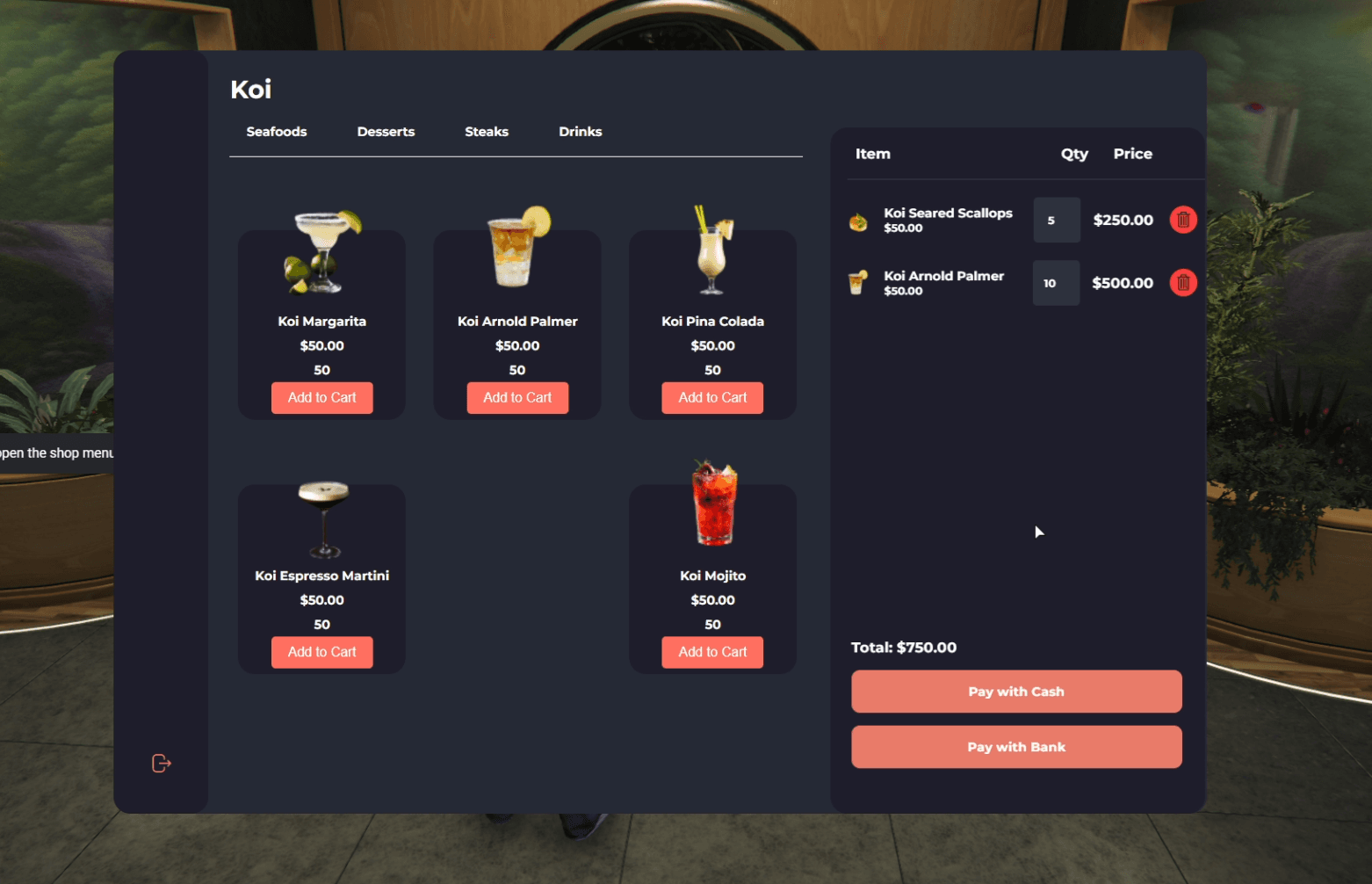 Buying Menu